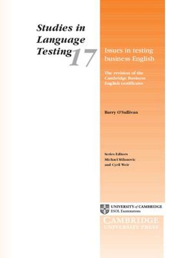 Issues in Testing Business English Paperback: The Revision of the Cambridge Business English Certificates (Studies in Language Testing) (en Inglés)