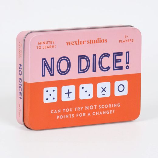 Galison no Dice! Game – fun Math Game for Kids, Easy to Play Dice Game for 2 Players, for Ages 6+ – Convenient Storage tin and Instructions Included, Great Learning Activity for Kids