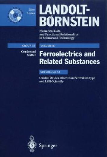 ferroelectrics and related substances, group iii : condensed matter,oxides : oxides other that perovskite-type and linbo3 family