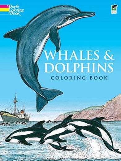 whales and dolphins coloring book (en Inglés)