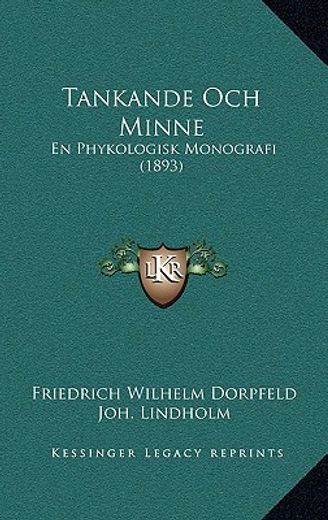 tankande och minne: en phykologisk monografi (1893)