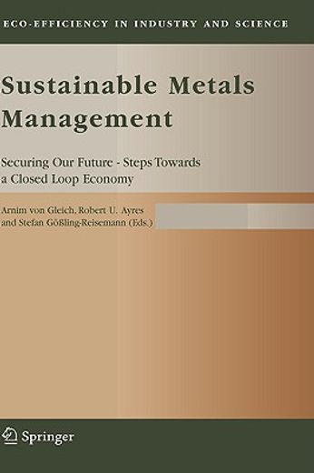sustainable metals management (en Inglés)