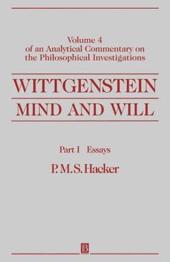 wittgenstein mind and will,essays