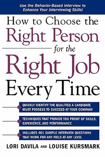 how to choose the right person for the right job every time