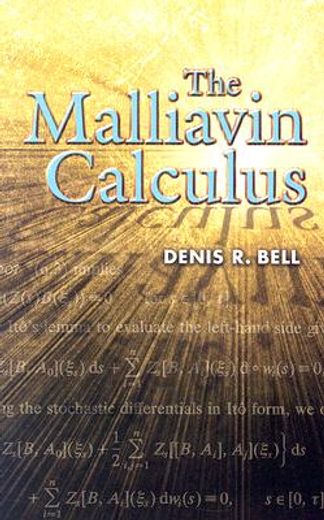 the malliavin calculus (en Inglés)