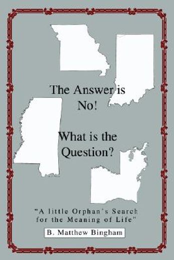 the answer is no! what is the question,a little orphan´s search for the meaning of life