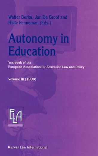 autonomy in education (en Inglés)