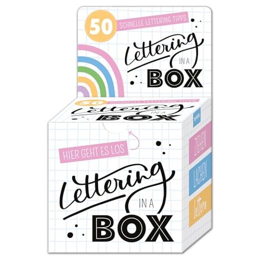 Lettering in a box - 50 Schnelle Letteringtipps - Ziehen Lachen Lettern (in German)
