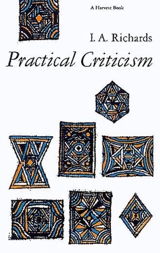 practical criticism,a study of literary judgement (in English)