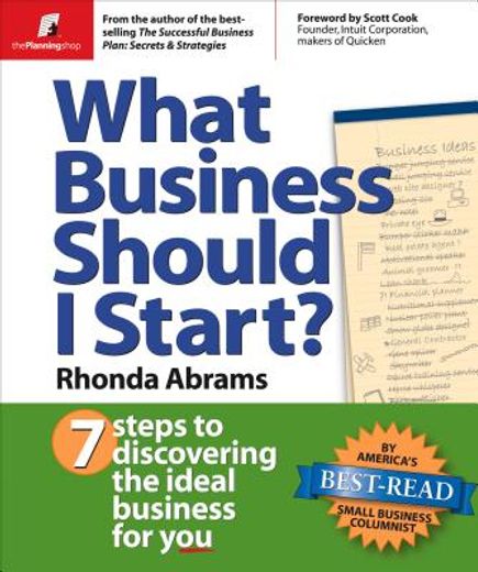 what business should i start,seven steps to discovering the ideal business for you (in English)