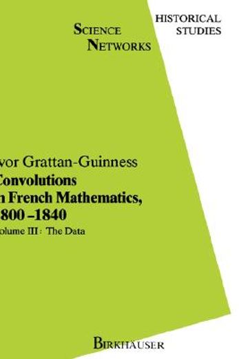 convolutions in french mathematics, 1800-1840 (en Inglés)