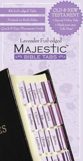 majestic bible tabs, lavender
