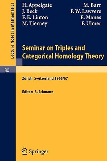 seminar on triples and categorical homology theory (en Inglés)