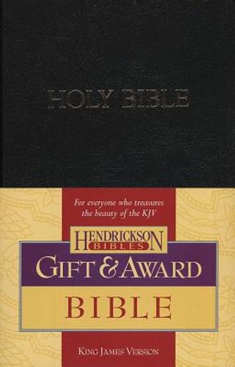 the holy bible,king james version, black, imitation leather, gift & award (en Inglés)