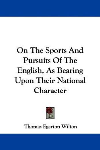 on the sports and pursuits of the englis
