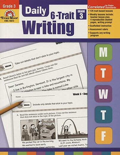 daily 6-trait writing, grade 3 (en Inglés)