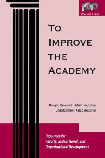 to improve the academy,resources for faculty, instructional, and organizational development