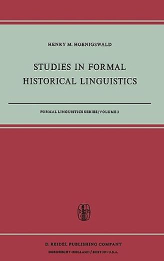 studies in formal historical linguistics (en Inglés)