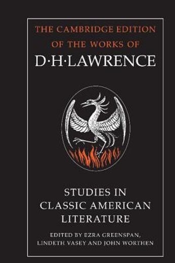 Studies in Classic American Literature Hardback (The Cambridge Edition of the Works of d. H. Lawrence) (en Inglés)