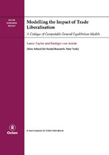 modelling the impact of trade liberalisation,a critique of computable general equilibrium models