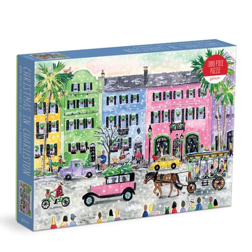 Michael Storrings Christmas in Charleston 1000 Piece Puzzle From Galison - Perfect Holiday Puzzle for Adults, Beautifully Illustrated Christmas Scene in Charleston, South Carolina, fun Indoor Activity