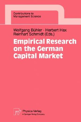empirical research on the german capital market (en Inglés)