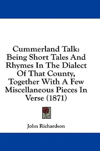 cummerland talk: being short tales and r