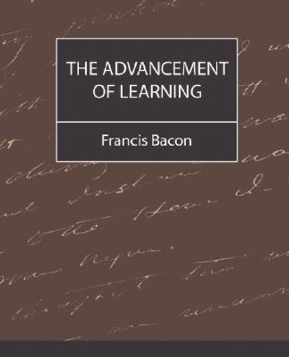 advancement of learning - bacon