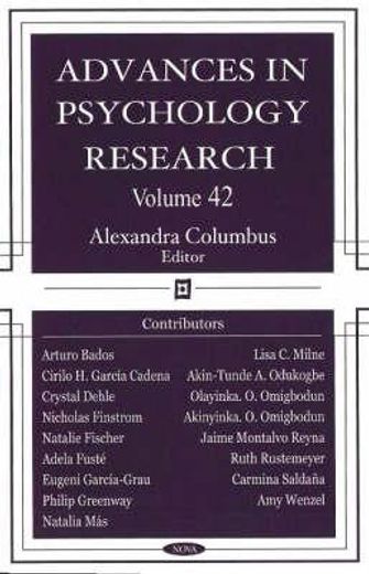advances in psychology research