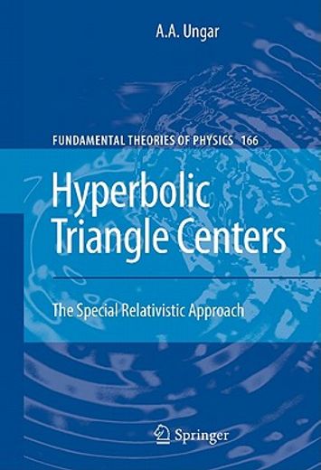 hyperbolic triangle centers,the special relativistic approach