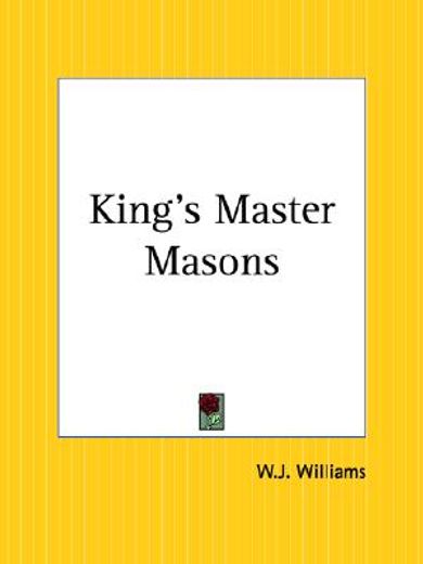 king`s master masons