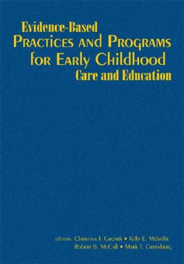 evidence-based practices and programs for early childhood care and education