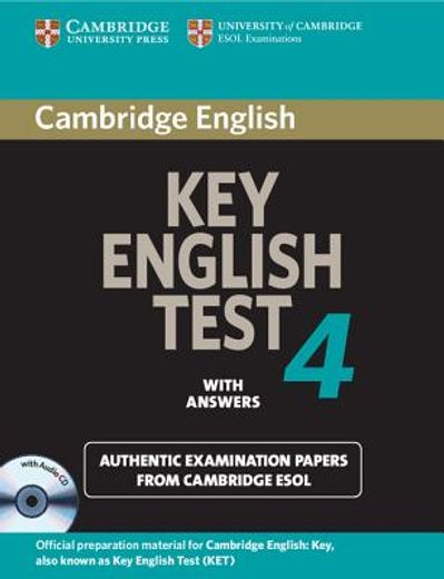 Cambridge key English Test 4 Self Study Pack: Level 4 (Ket Practice Tests) (en Inglés)