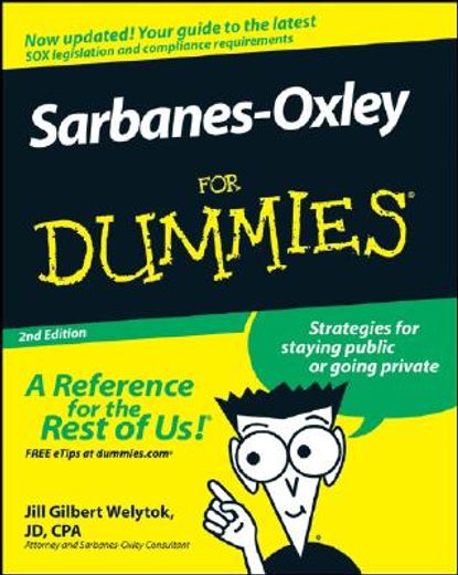 sarbanes-oxley for dummies (en Inglés)
