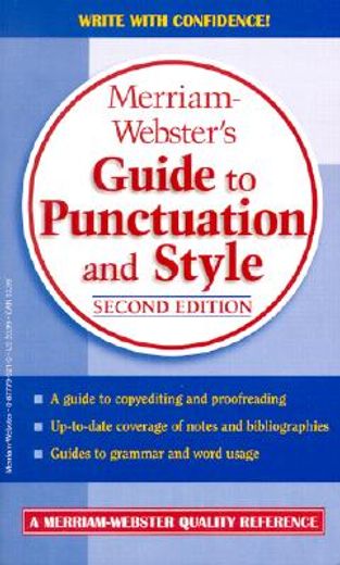 merriam-webster´s guide to punctuation and style (en Inglés)