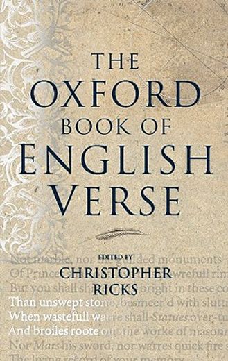 the oxford book of english verse (en Inglés)