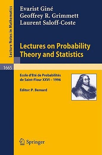 lectures on probability theory and statistics (en Inglés)