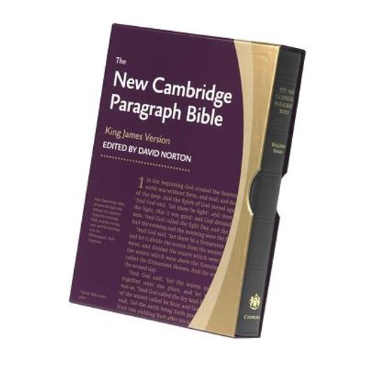 new cambridge paragraph bible,black calfskin, personal size (en Inglés)