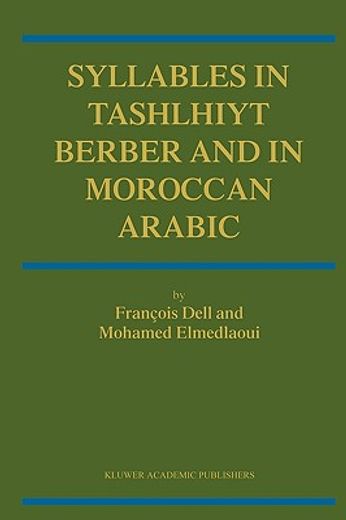 syllables in tashlhiyt berber and in moroccan arabic (in English)
