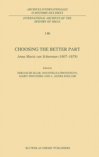 choosing the better part (en Inglés)