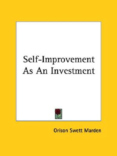 self-improvement as an investment