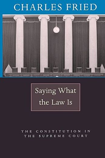 saying what the law is,the constitution in the supreme court