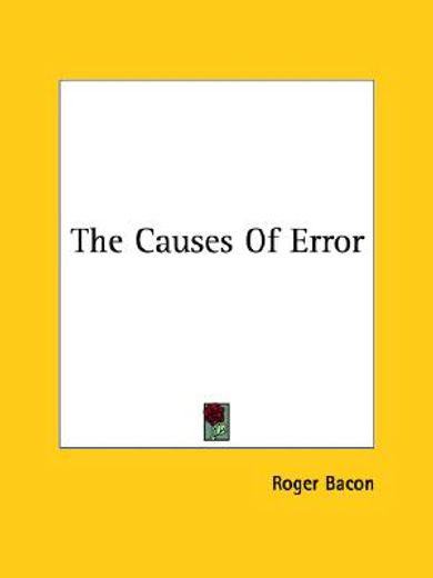 the causes of error