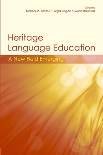 heritage language education,a new field emerging