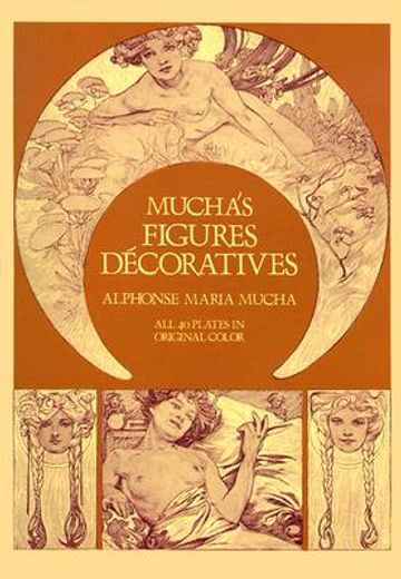mucha´s figures decoratives,forty plates (en Inglés)