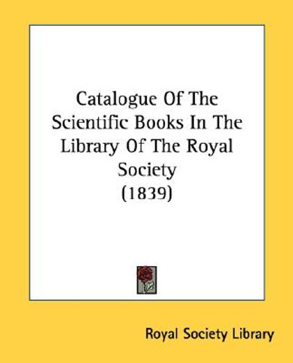 catalogue of the scientific books in the