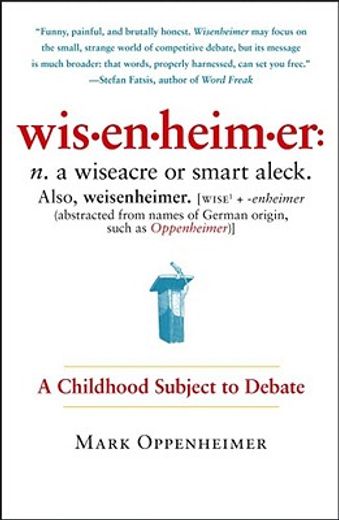 wisenheimer,a childhood subject to debate (in English)