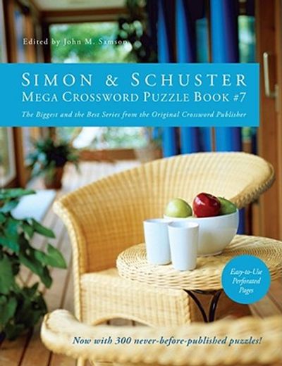 simon & schuster mega crossword puzzle book (en Inglés)