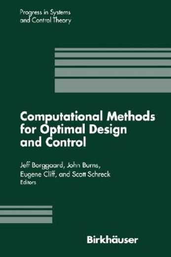 computational methods for optimal design and control