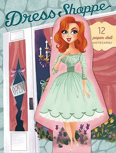 dress shoppe,12 paper doll notecards